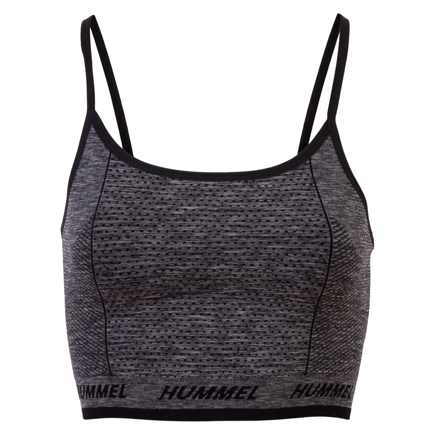 Dame Sports Bh i Sort Melange fra Hummel - Komfortabel Støtte