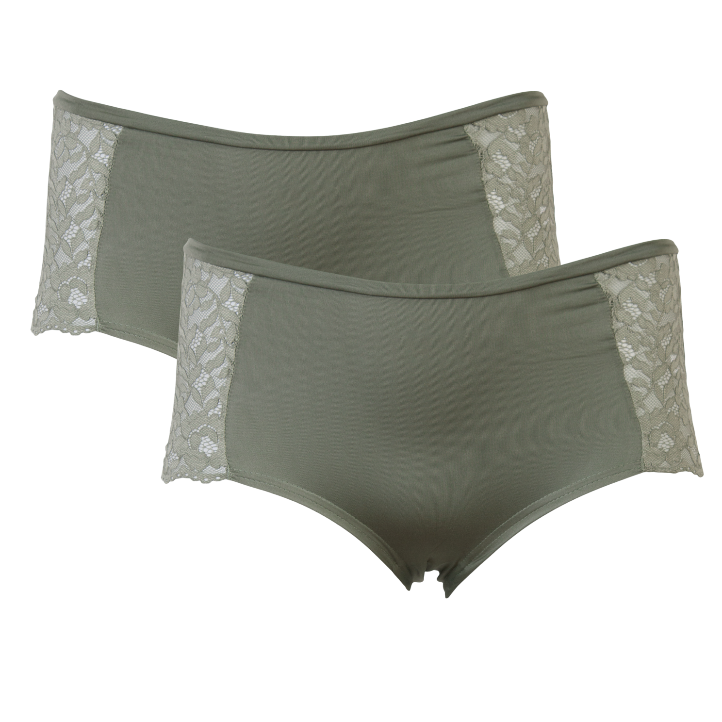 Dame Maxi Trusser 2-pak i Army - Komfort og Stil