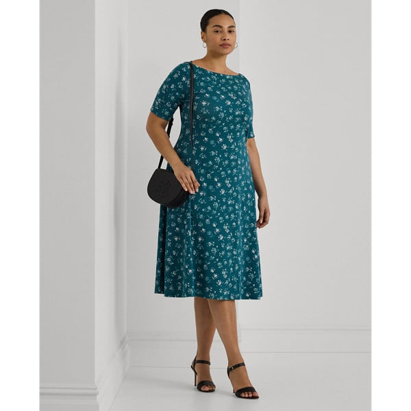 Refined Stretch Midi Kjole fra Lauren Ralph Lauren