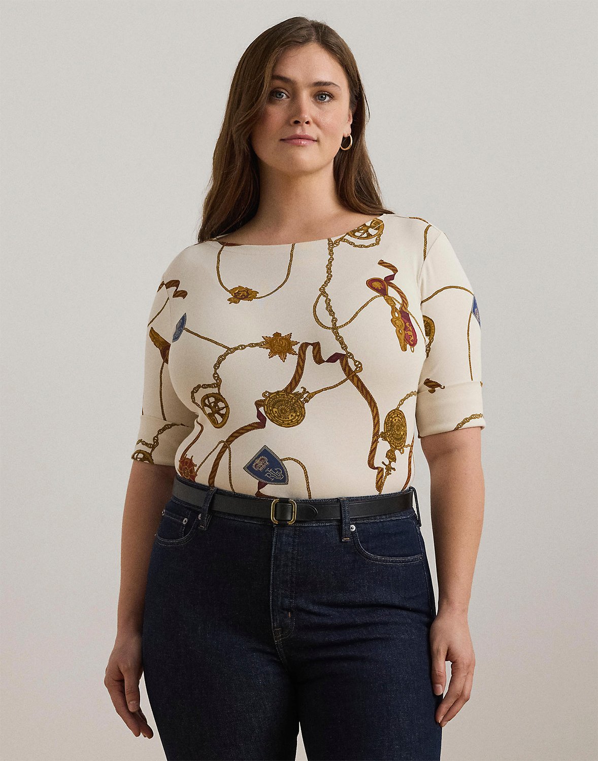 Rfnd Strtch Ribmsl Tsh fra Lauren Ralph Lauren hos Magasin 3616851894377