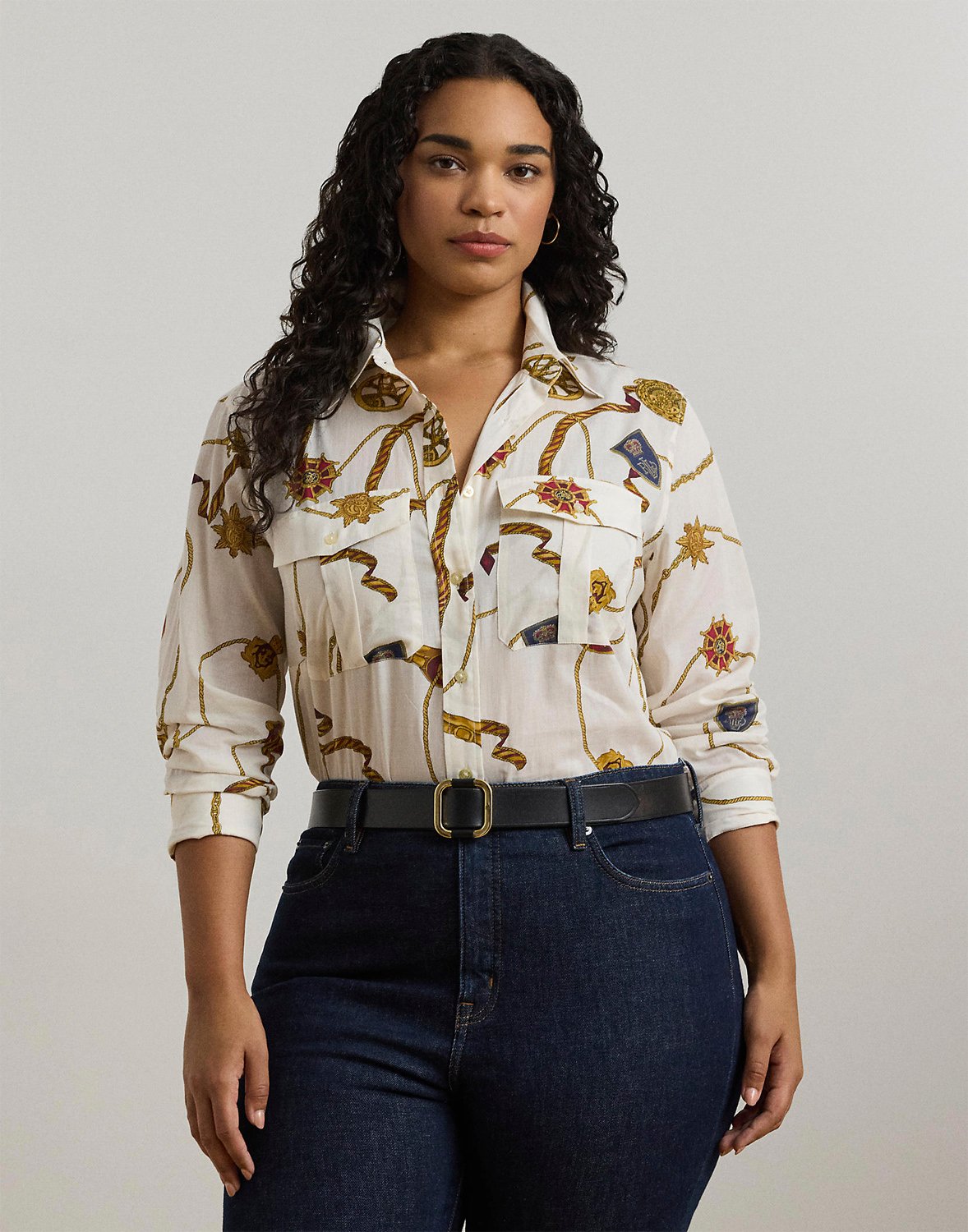 Cotton Voileshirt fra Lauren Ralph Lauren hos Magasin 3616852337491