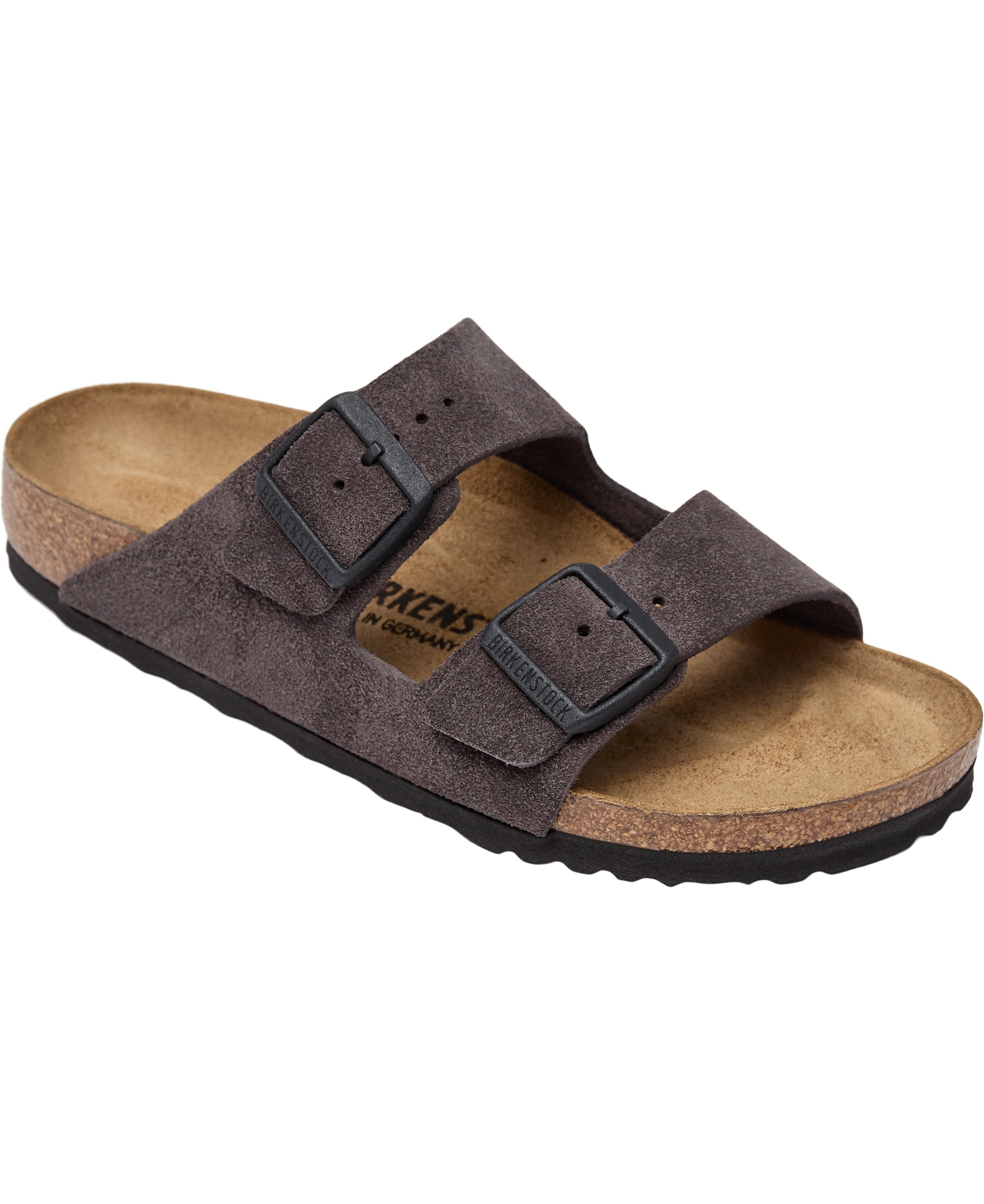 Arizona Leve Velvet Grå Sandaler fra Birkenstock