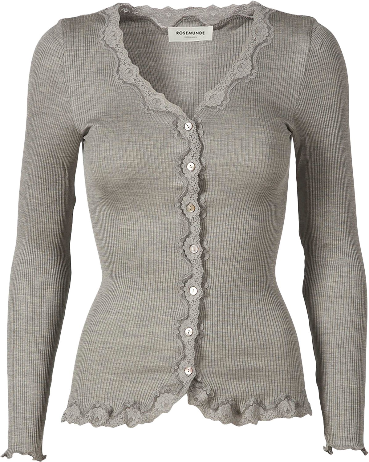 Silke Cardigan med Blonde fra Rosemunde - Tidløs Stil