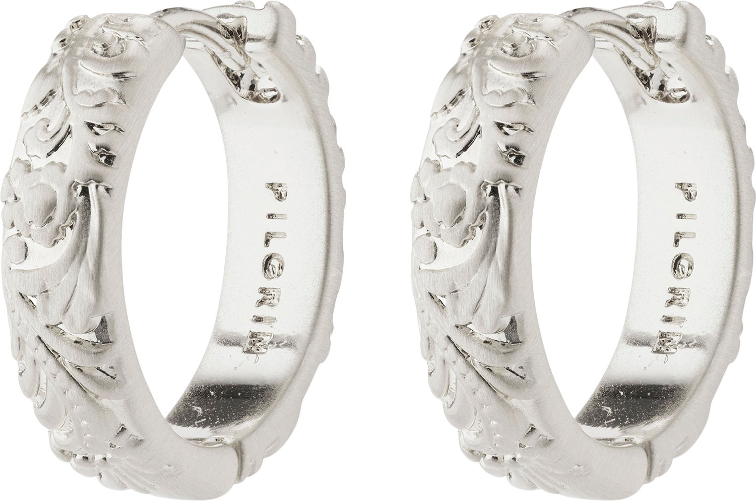 Elfrida Recycled Hoop Earrings Silverplated fra Pilgrim hos Magasin 5700560094369