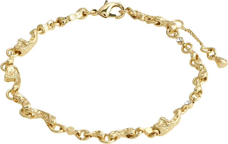 Hallie Organic Shaped Crystal Bracelet Goldplated fra Pilgrim hos Magasin 5700560095274