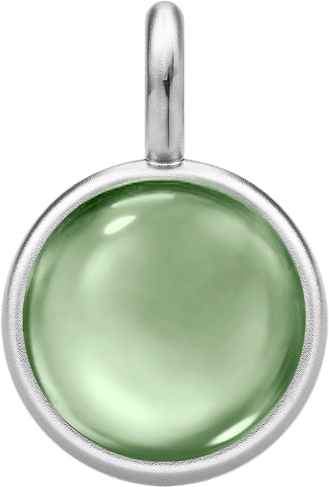 Prime Vedhæng Rhodium Grøn med Citrinfarvet Krystal