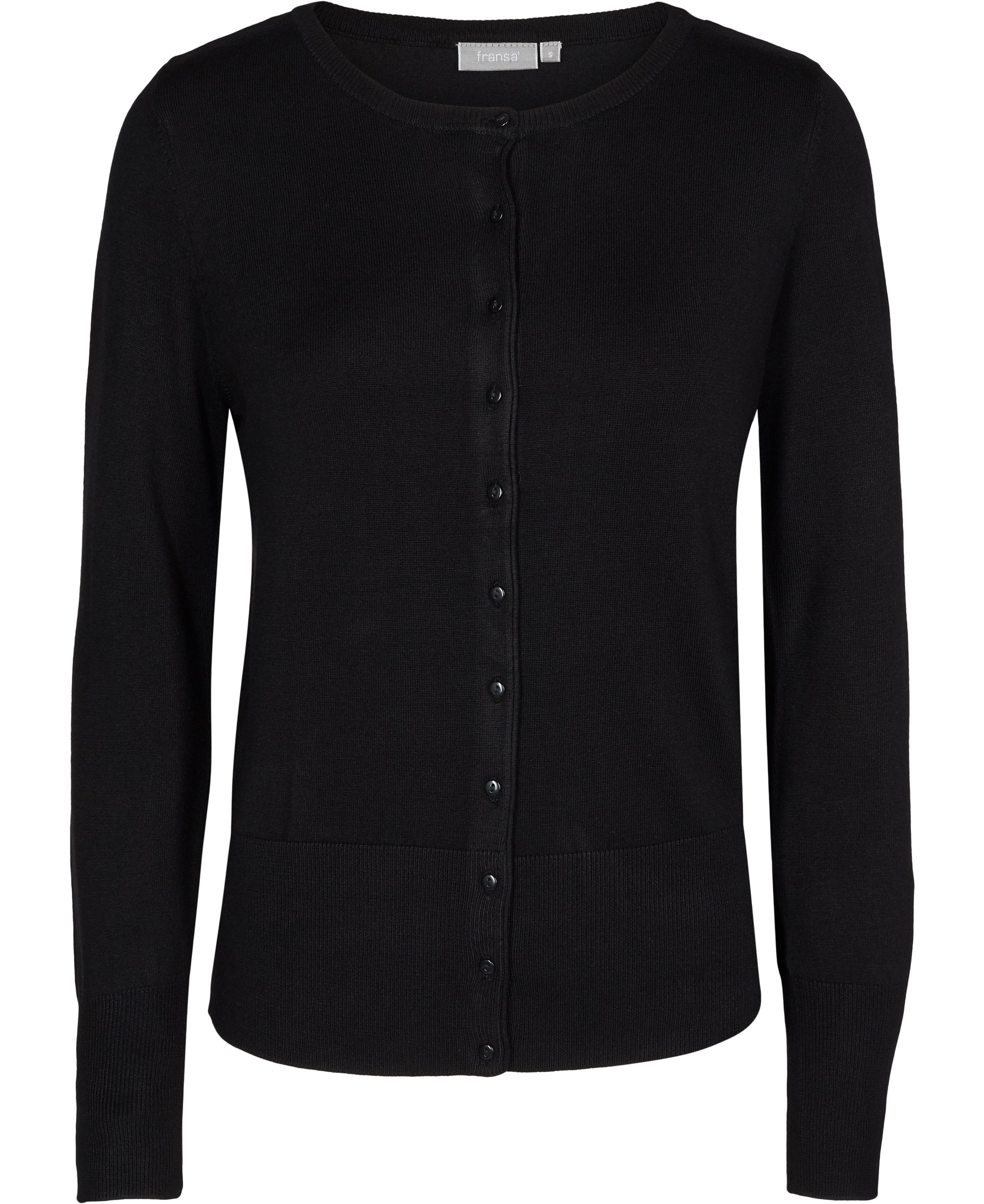Zubasic Cardigan i sort fra Fransa - Slim fit tilbud!
