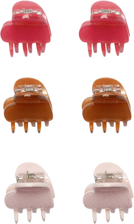 6-pack Tiny Claws Hårklemmer i Love Mix hos Magasin