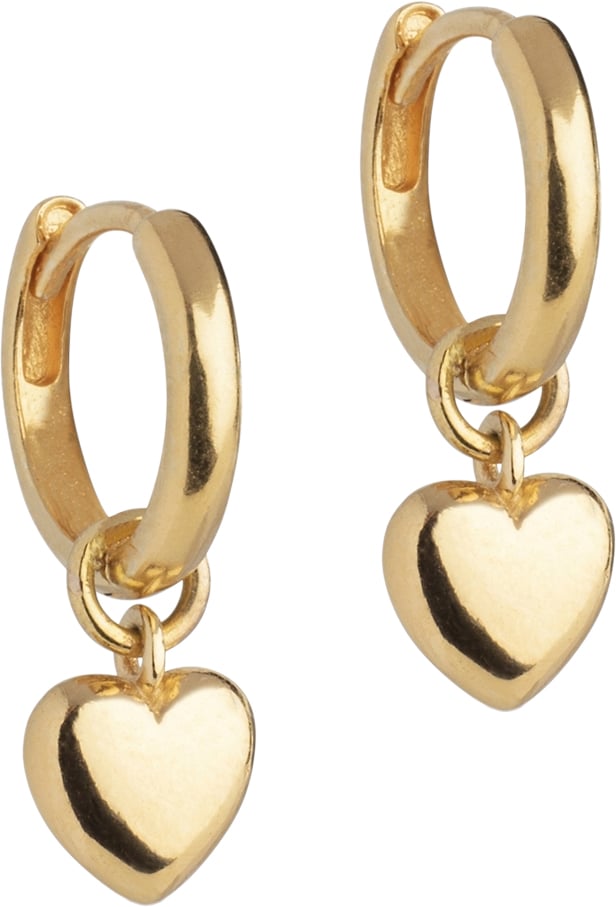 Amore Hoops med Hjertevedhæng fra Enamel Copenhagen