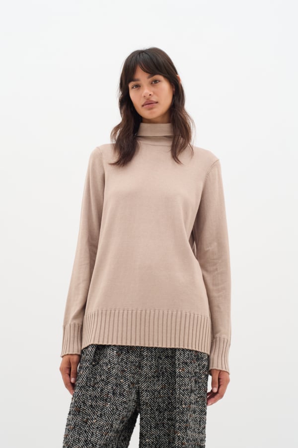 Zauloiw Rullekravepullover i Beige fra Inwear