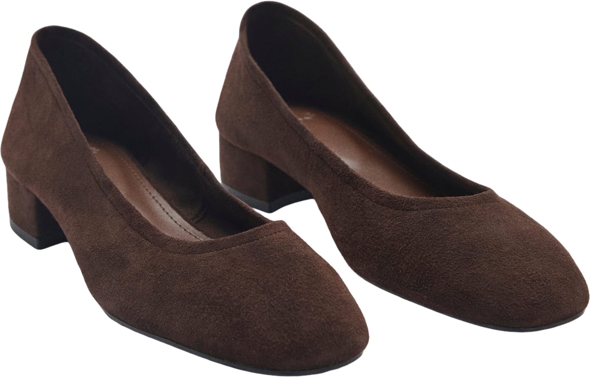 % Suede Leather Heeled Shoe fra Mango hos Magasin 8447274602271