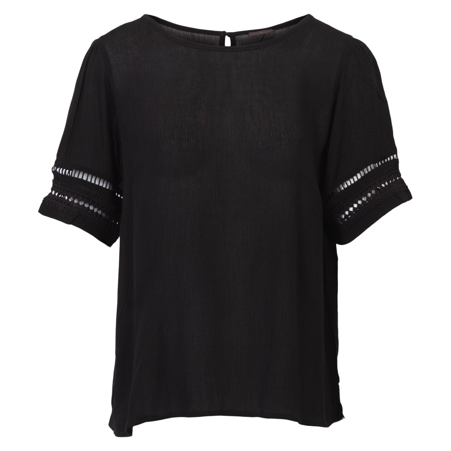 Bea Dame Bluse i Sort - Elegant og Luftig Design