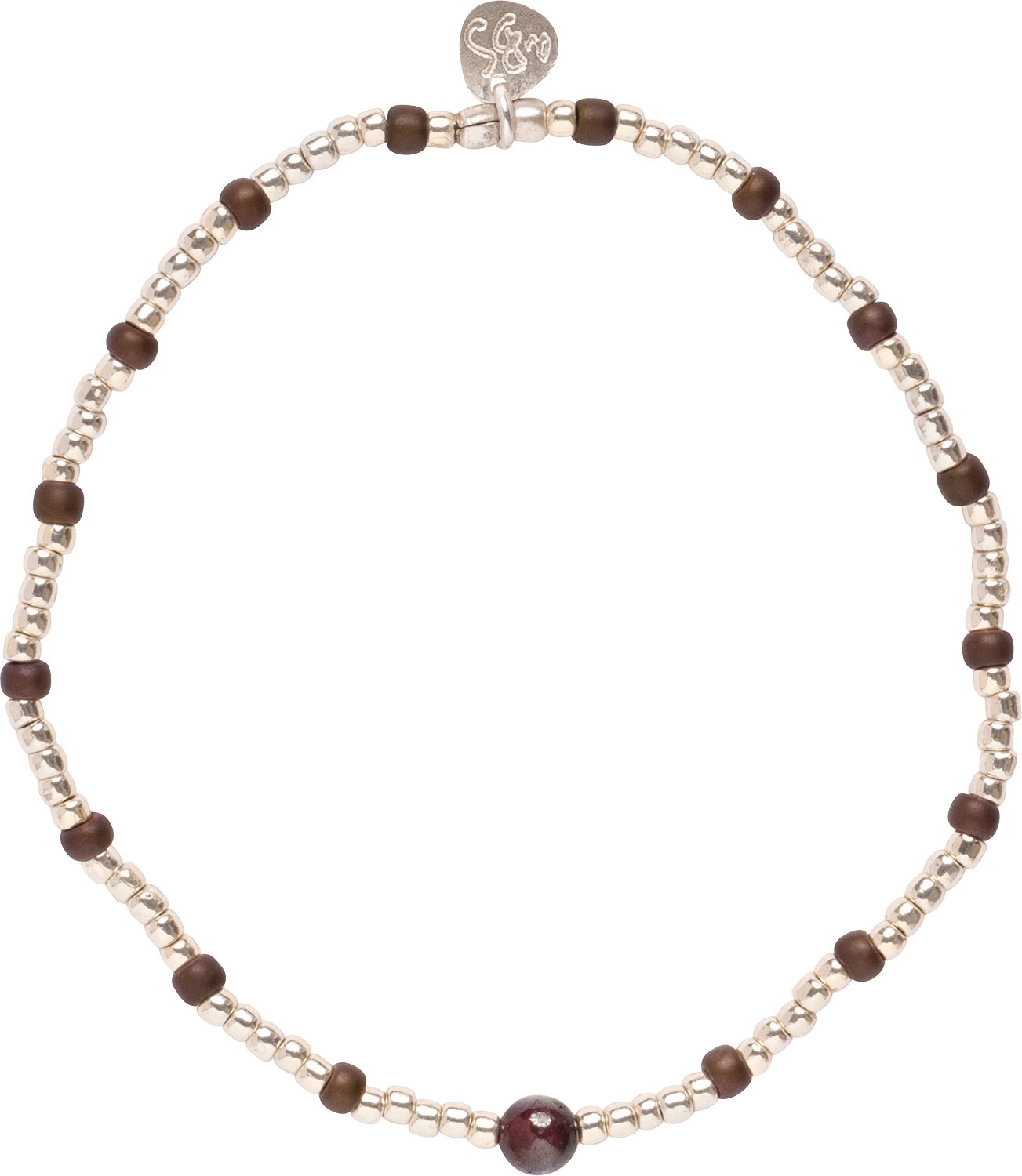 Clever Garnet Bracelet fra A Beautiful Story hos Magasin 8719632490685