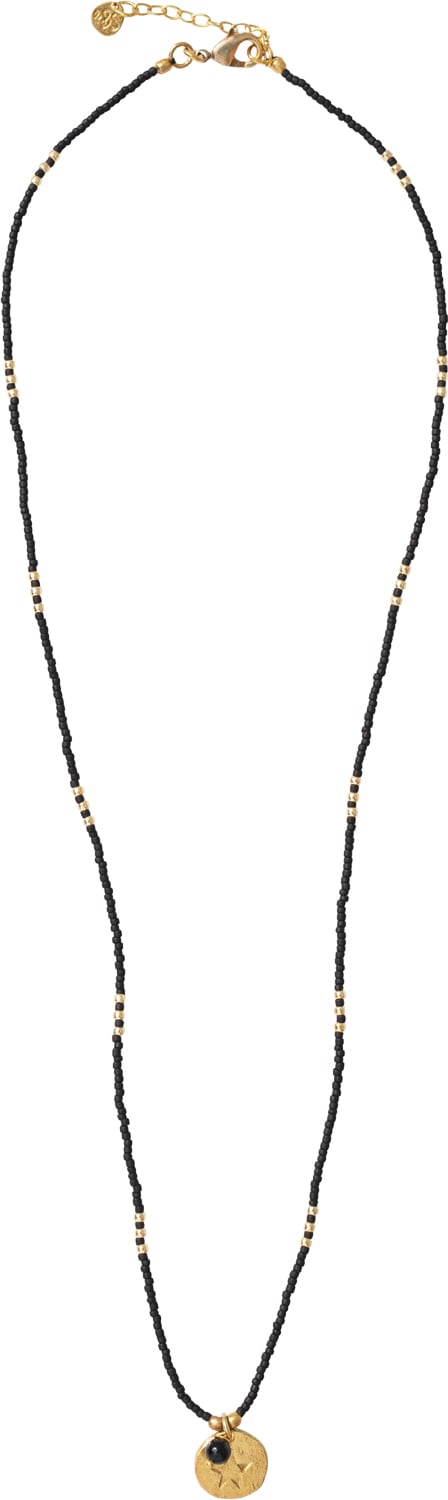 Timeless Black Onyx Necklace fra A Beautiful Story hos Magasin 8720604273595
