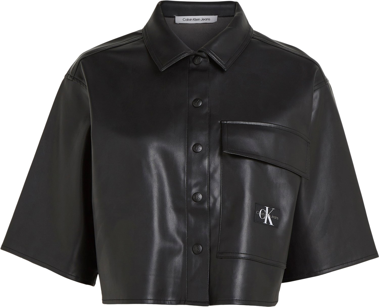 Calvin Klein Jeans Faux Overshirt - Stilfuld Læderjakke