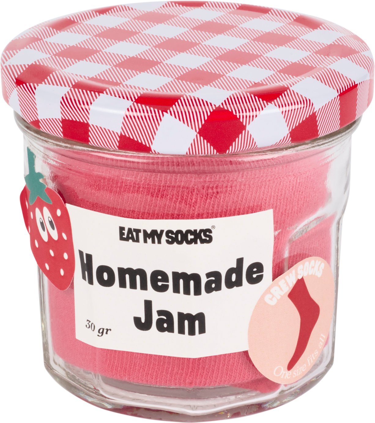 Strømper Homemade Jam Strawberry fra Eat My Socks hos Magasin 8436602100329