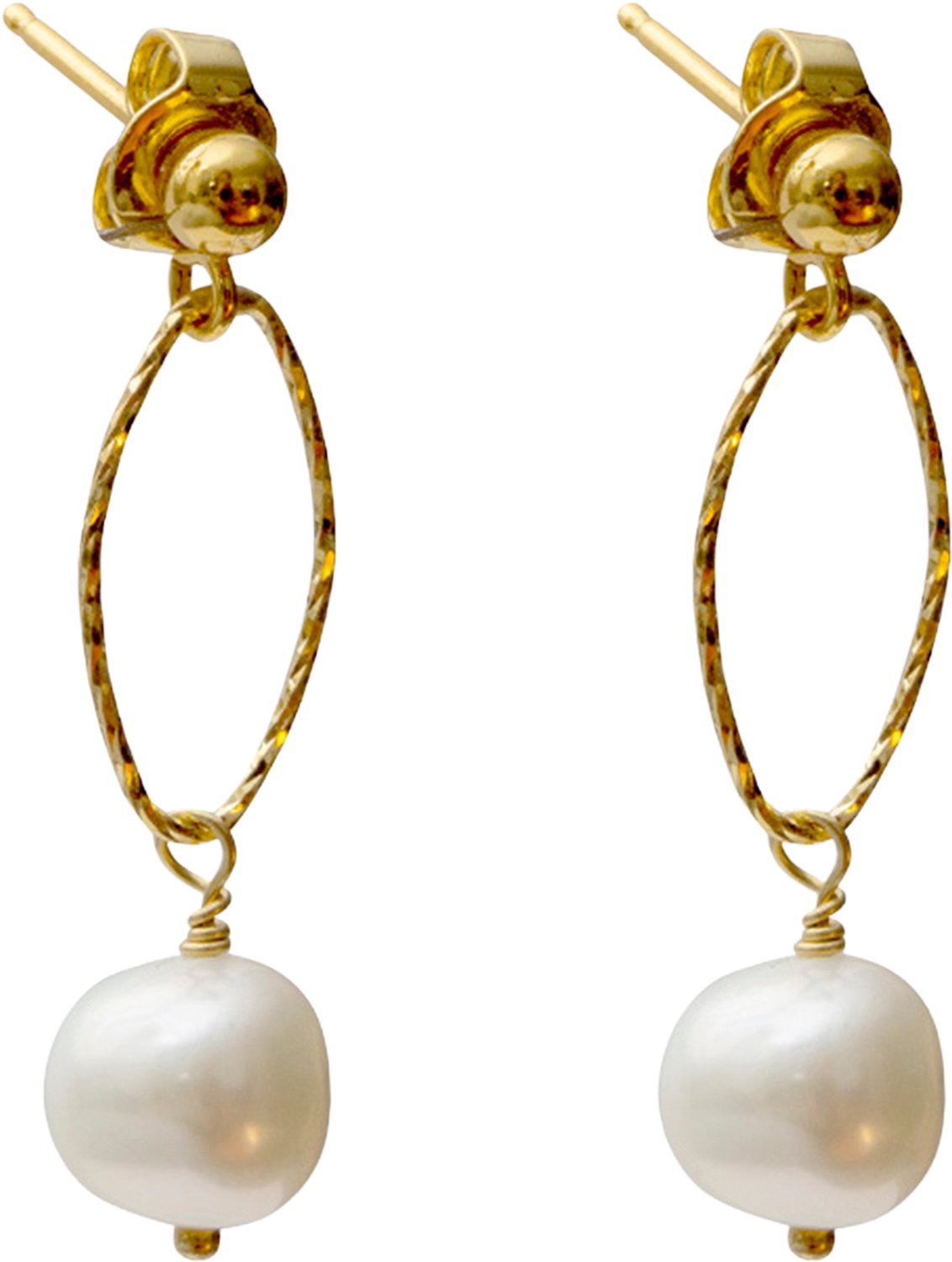 Gina Pearl Earrings Gold fra Bechristensen hos Magasin 5713574036478