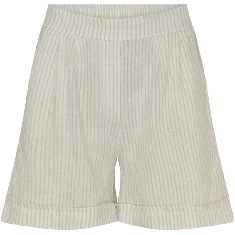 Dame Stribede Shorts i Beige fra Marta Du Chateau Udsalg