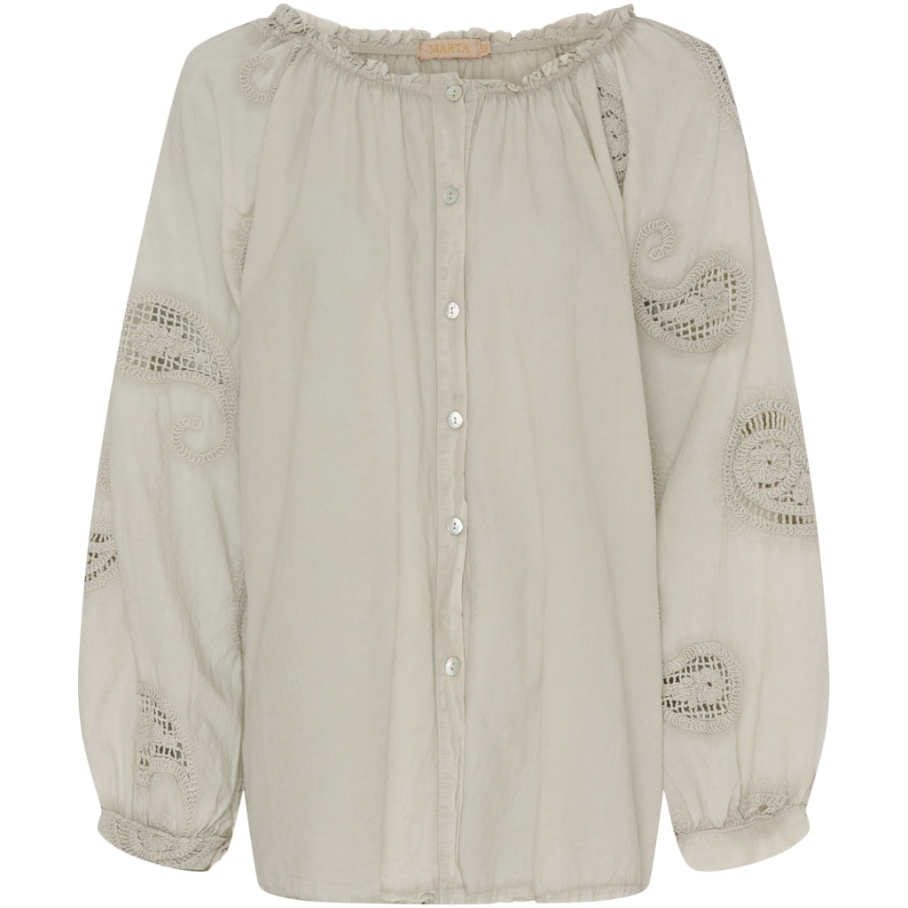 Beige Dame Skjorte Mdcpatty fra Marta Du Chateau Udsalg