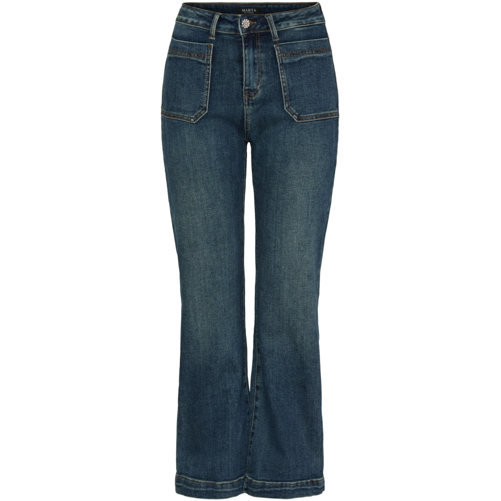 Bootcut Jeans i Mørkeblå Denim fra Marta Du Château