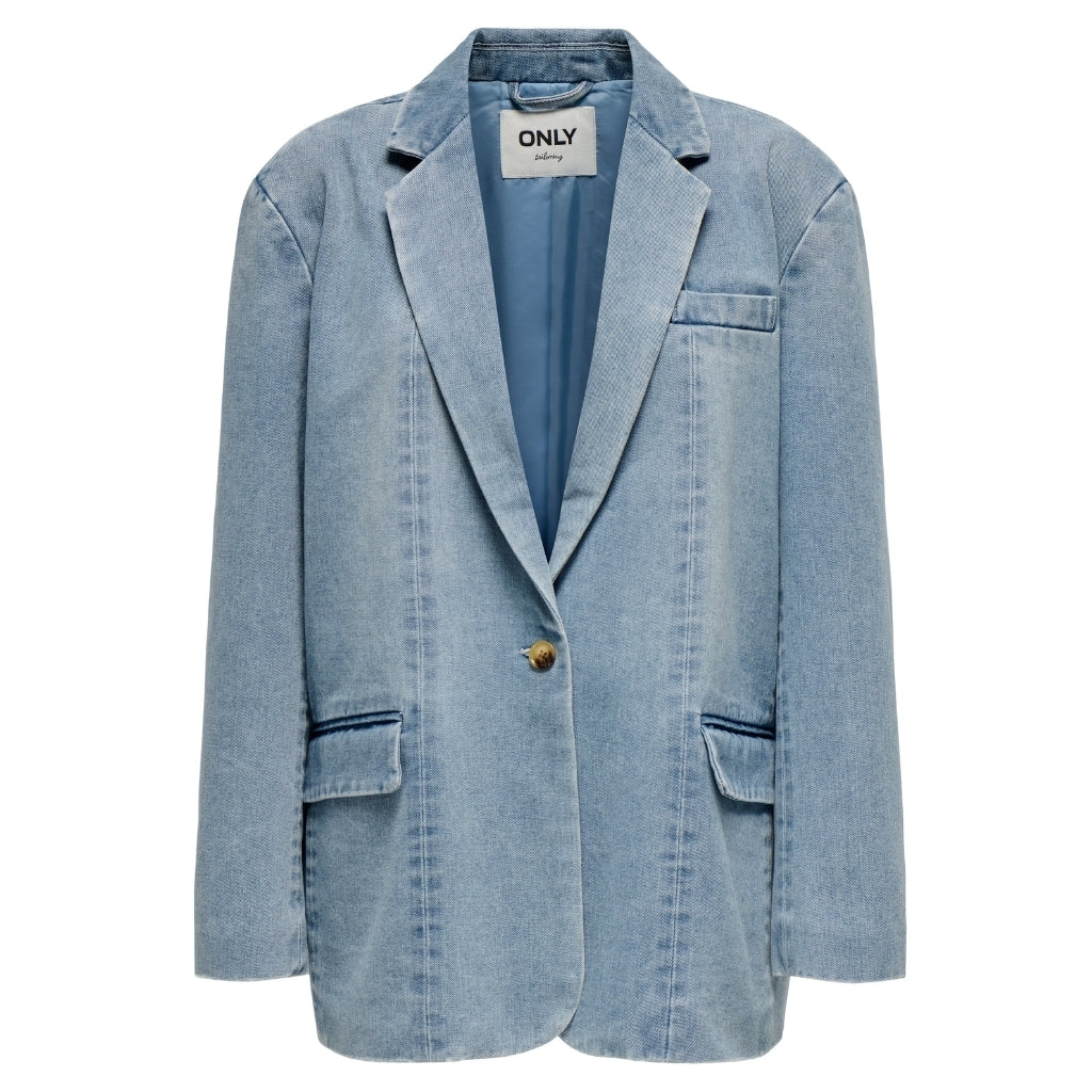 Dame Blazer Onlcory  Light Blue Denim fra Only hos Klædeskabet.dk 5715676116041