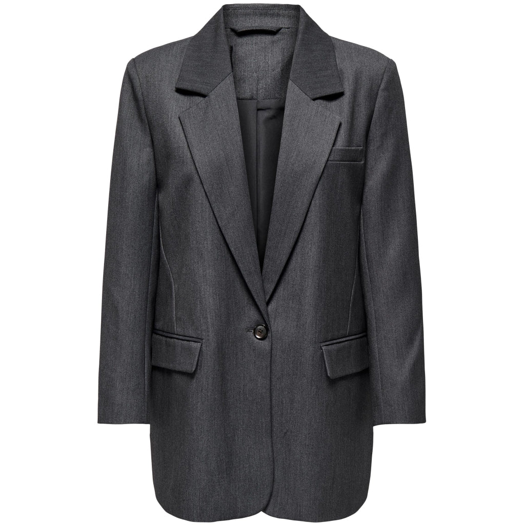 Dame Blazer Onlhattie Lana  Dark Grey Melange fra Only hos Klædeskabet.dk 5715508852314