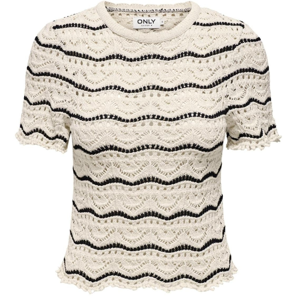 Dame Bluse Onlannasofia  Birch Black fra Only hos Klædeskabet.dk 5715517286858