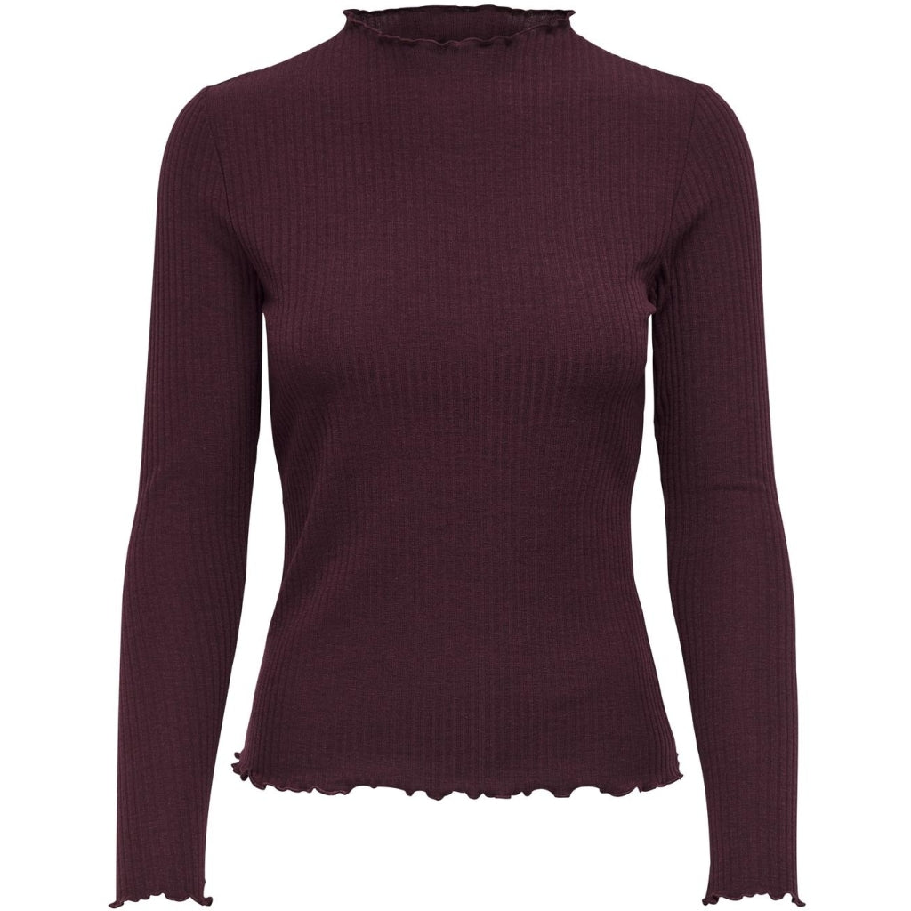 Dame Bluse Onlemma i Madder Brown fra Only - Adventsgave
