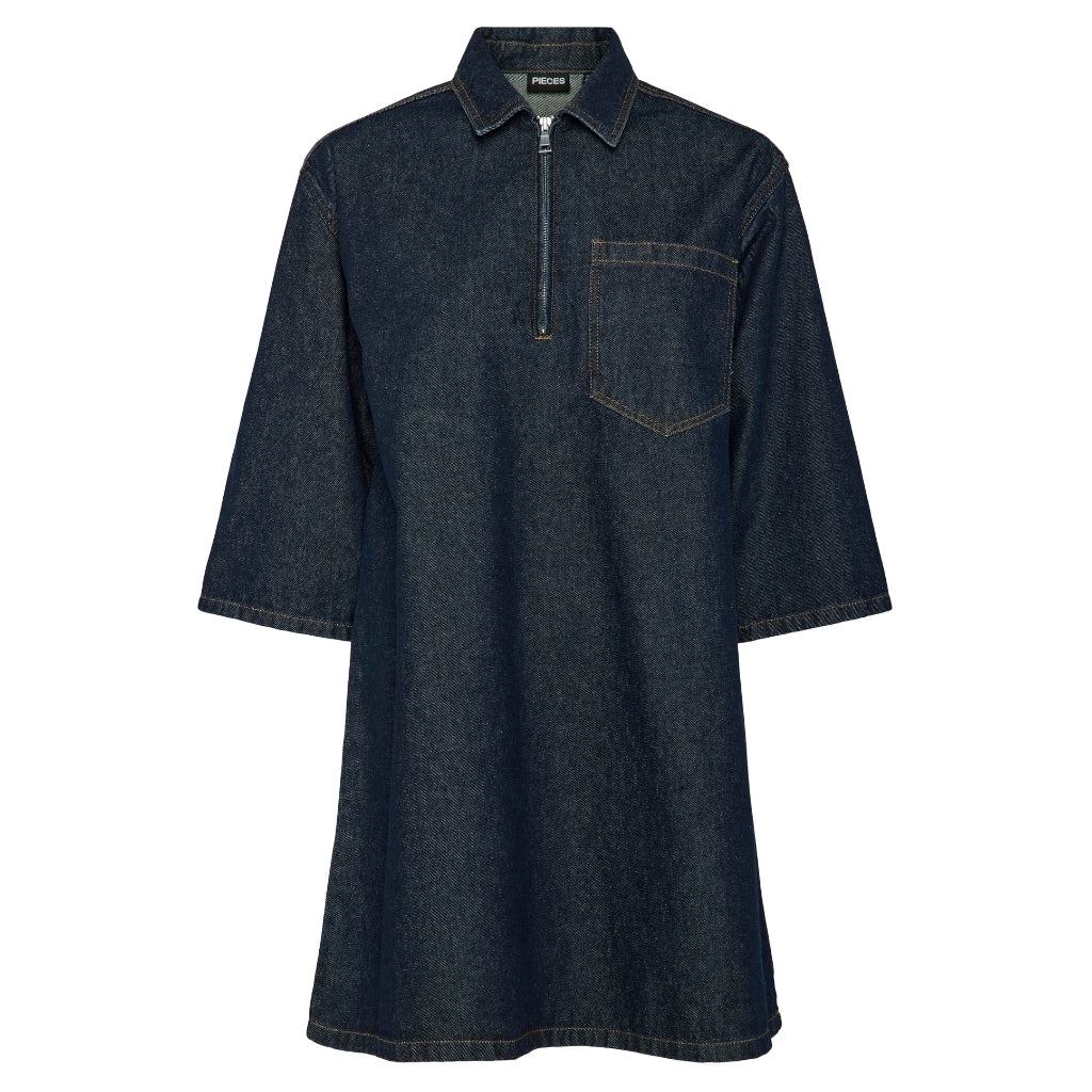 Cool Denim Kjole til Damer – Mørkeblå fra Pieces
