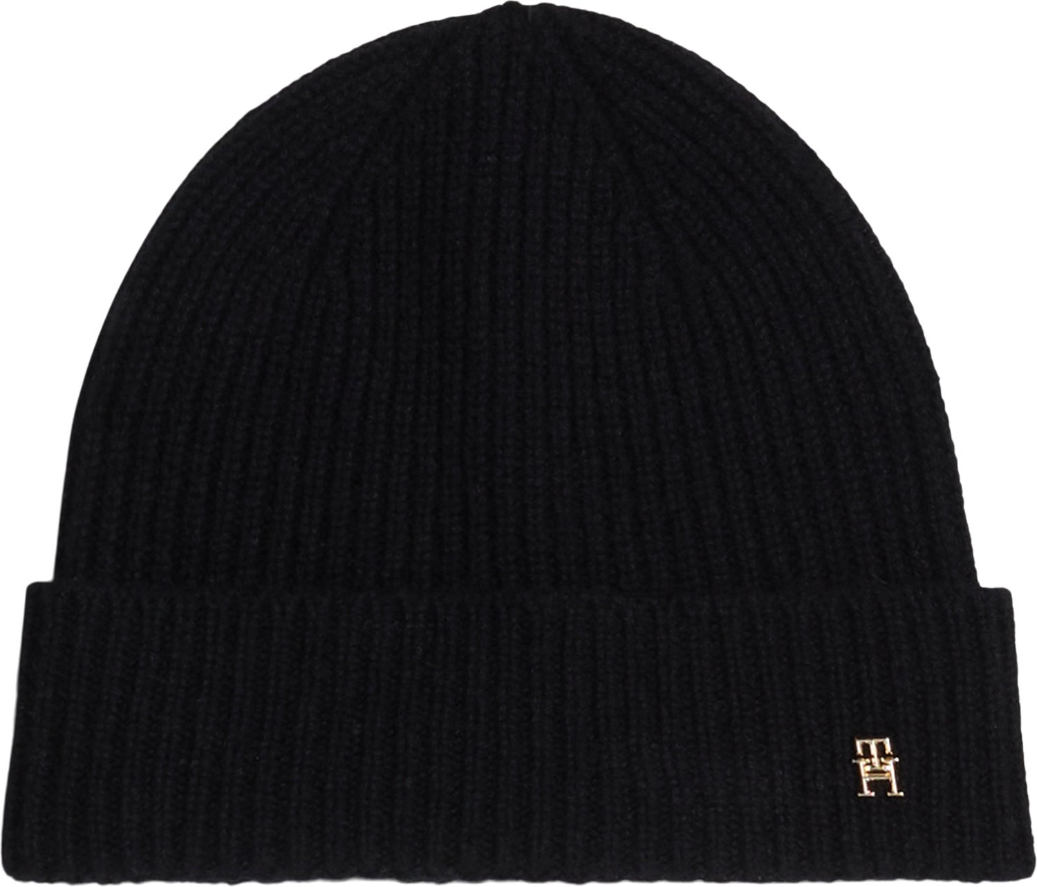 Cashmere Chic Beanie i sort fra Tommy Hilfiger