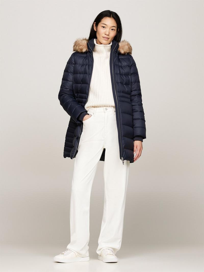 Tyra Down Coat With Fur fra Tommy Hilfiger hos Magasin 8720637660874