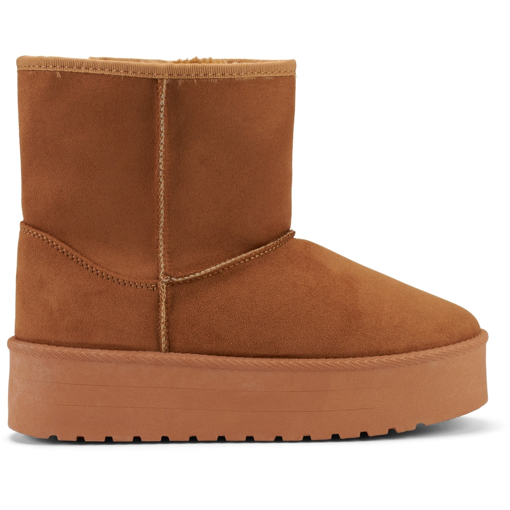 Tulle Dame Bamsestøvler i Camel - Udsalg!