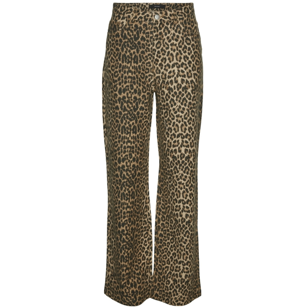 Dame Jeans Vmtessa i Sølv Mink Leopard fra Vero Moda