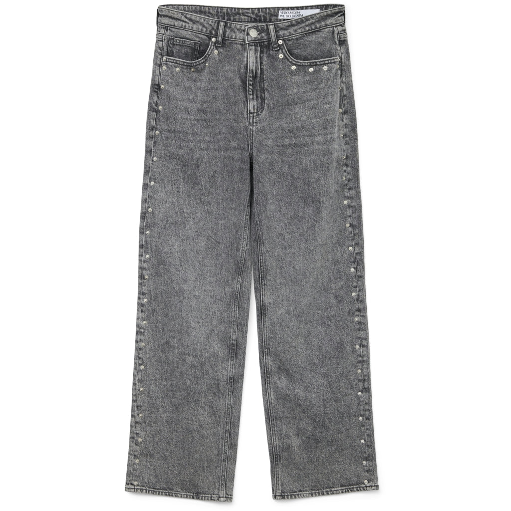 Dame Jeans Vmtessa  Medium Grey Denim Rivets fra Vero Moda hos Klædeskabet.dk 5715717002654