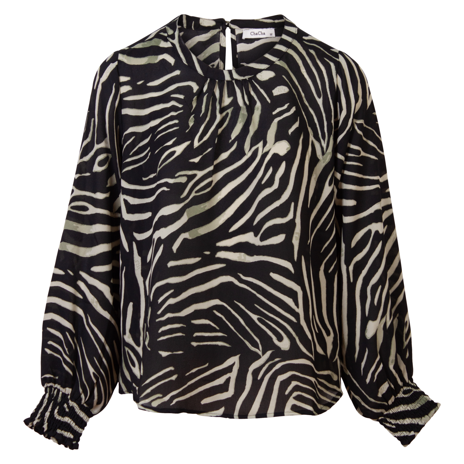 Dame Bluse  Print Blue fra Chacha hos dansk.dk 5714990143498