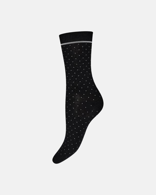 Ankelstrømper "lurex Dots" i sandfarve - Elegance til hverdag