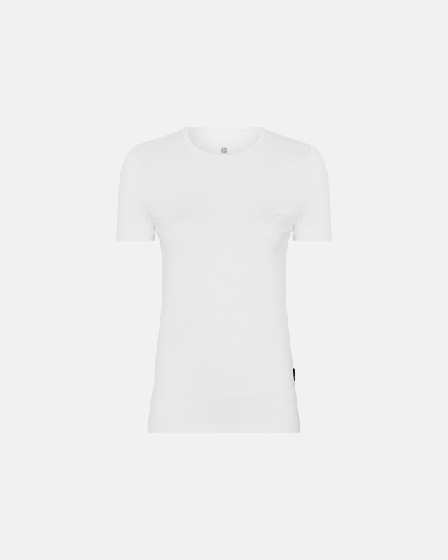 Bambus T-shirt med Rund Hals - Hvid fra JBS of Denmark