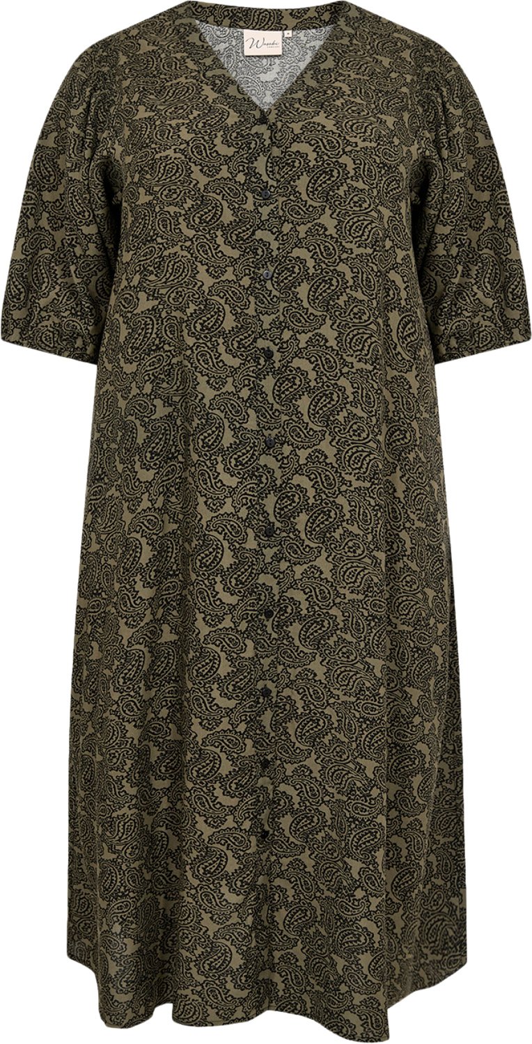 Curvy Wagaja Kjole ørkegrø fra Wasabiconcept hos Magasin 5715494416842