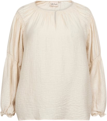Curvy Wacaysa Bluse Creme fra Wasabiconcept hos Magasin 5715494703829