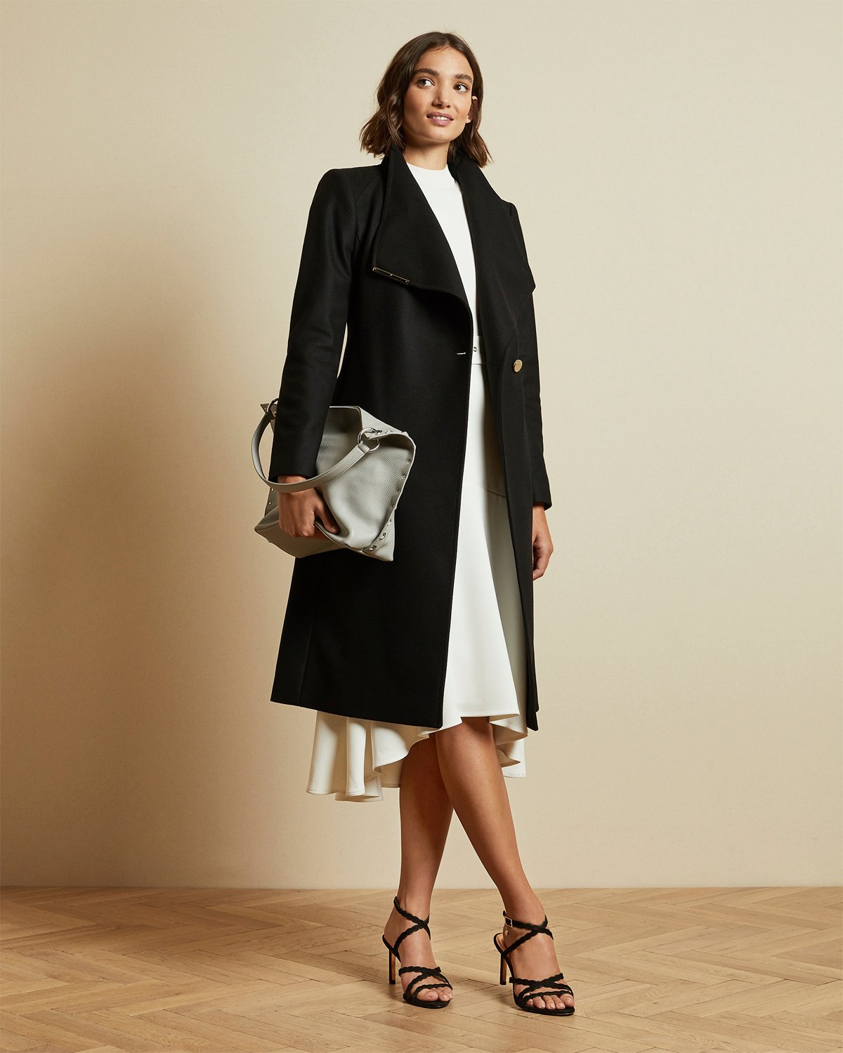 Rose Midi Wool Wrap Coat With Shoul fra Ted Baker hos Magasin 5059353843418