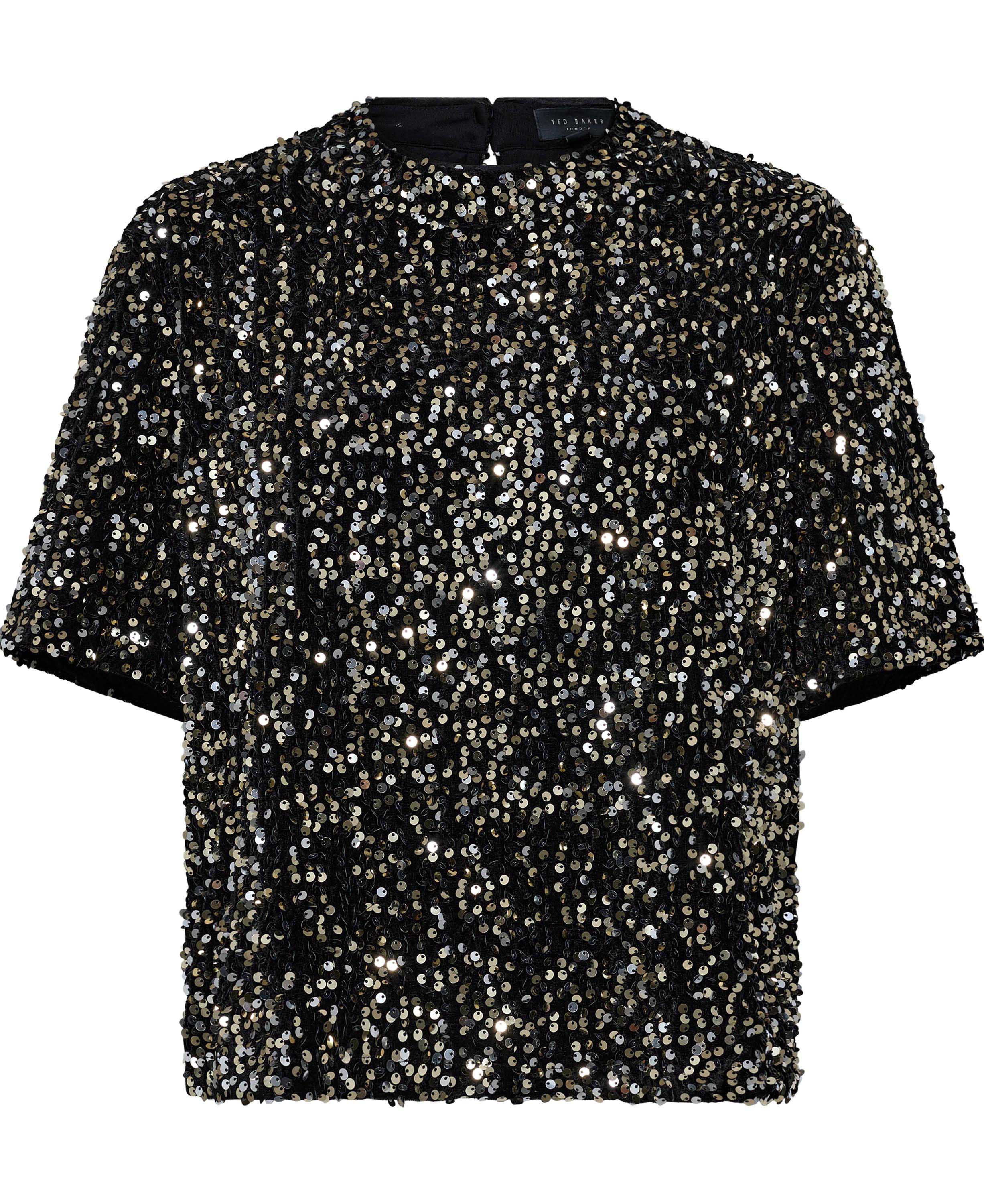 Zarhaaa Boxy Velvet Sequin Tee fra Ted Baker hos Magasin 5059856790622
