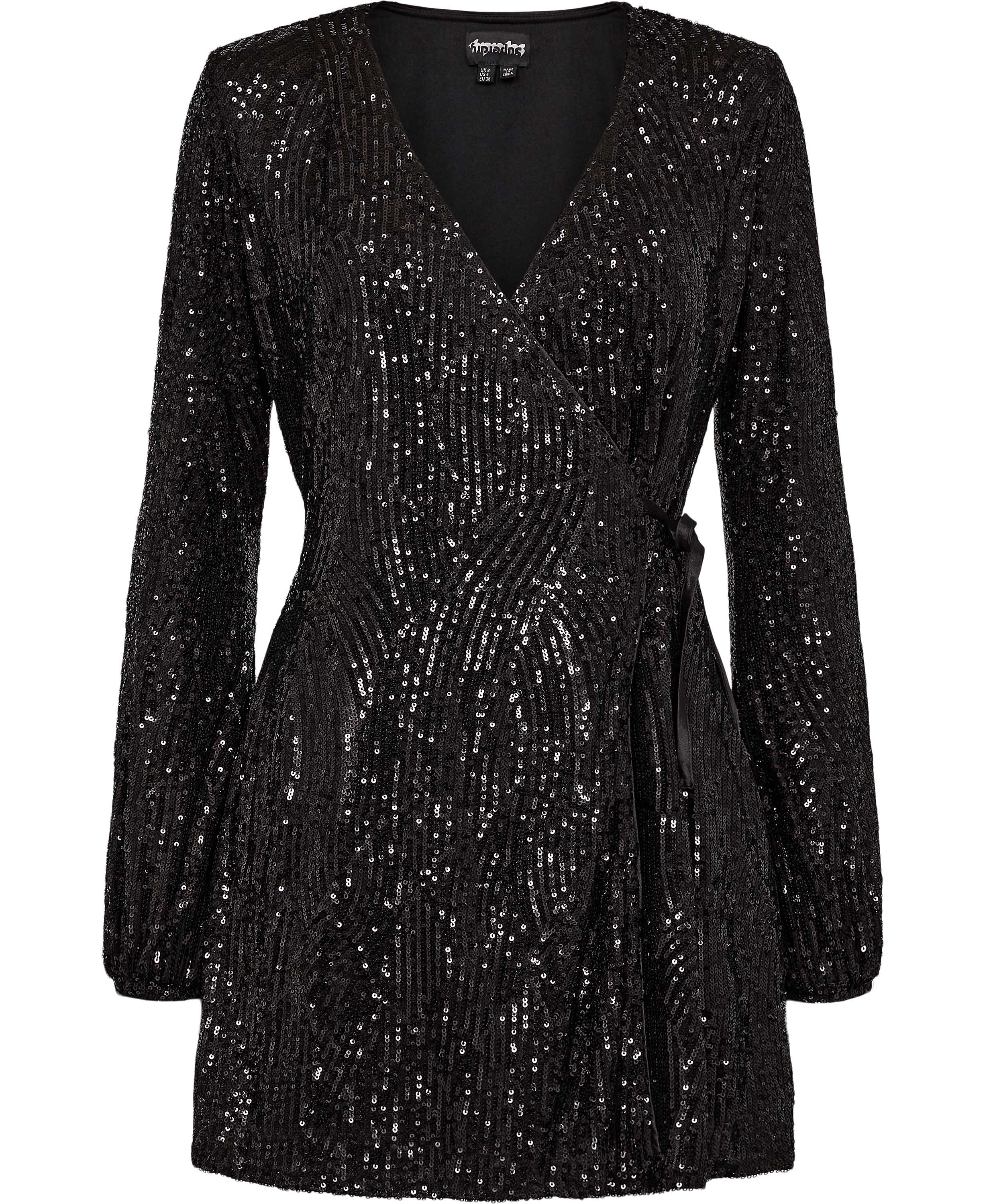 Sequin Wrap Mini Dress fra Superdry hos Magasin 5063068005672
