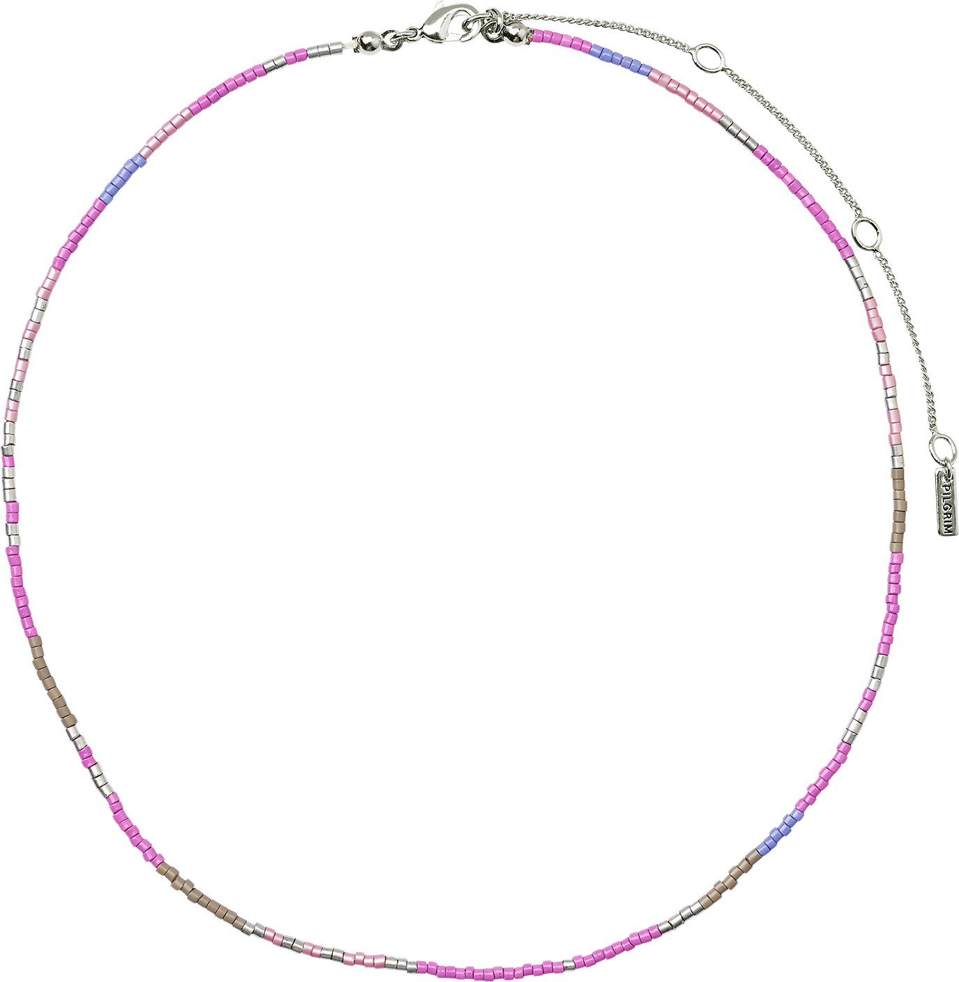 Alison Necklace Purple, Silverplated fra Pilgrim hos Magasin 5700560116566