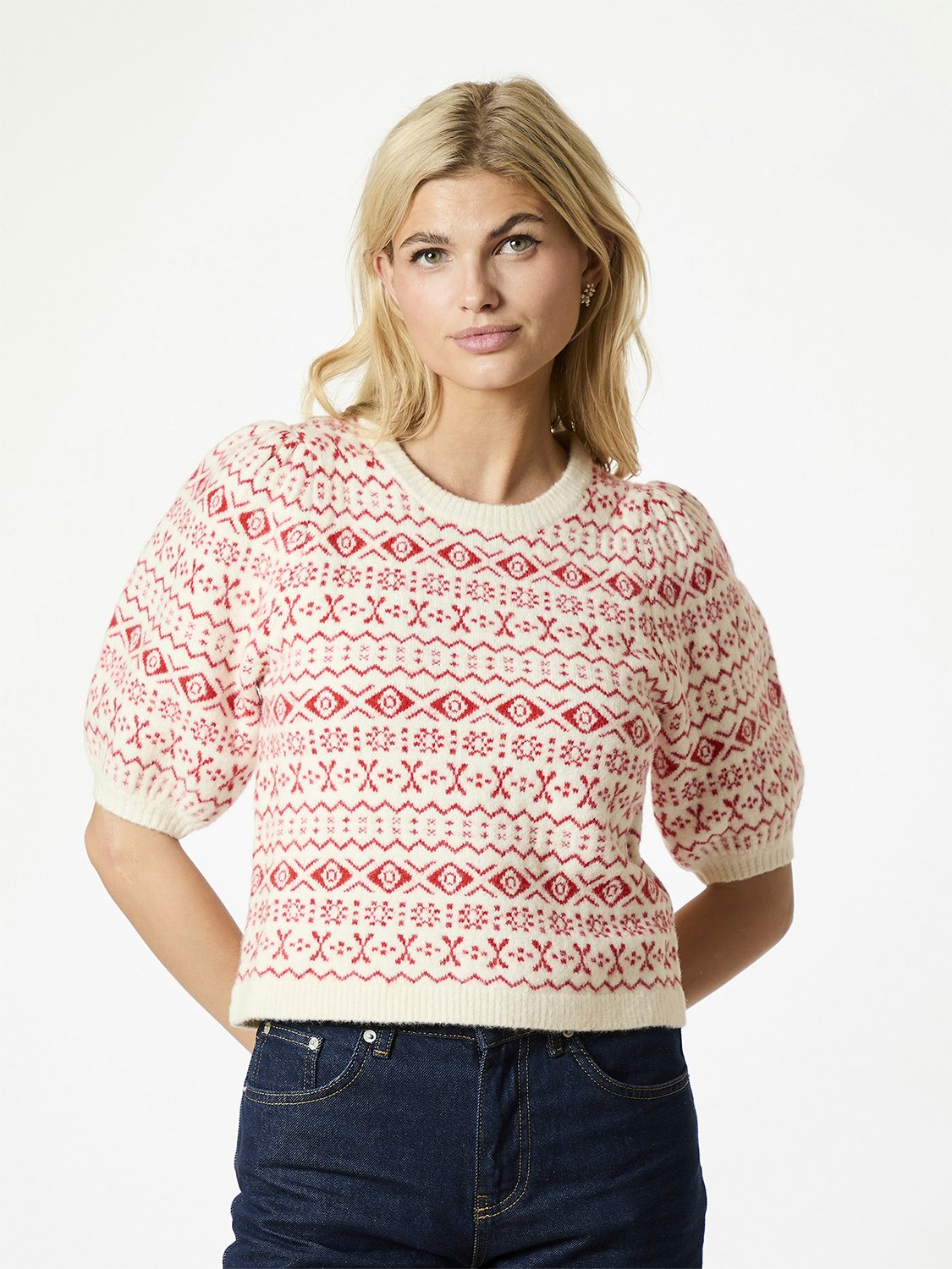 Abi Vintage Knit Blouse fra Neo Noir hos Magasin 5715641146189