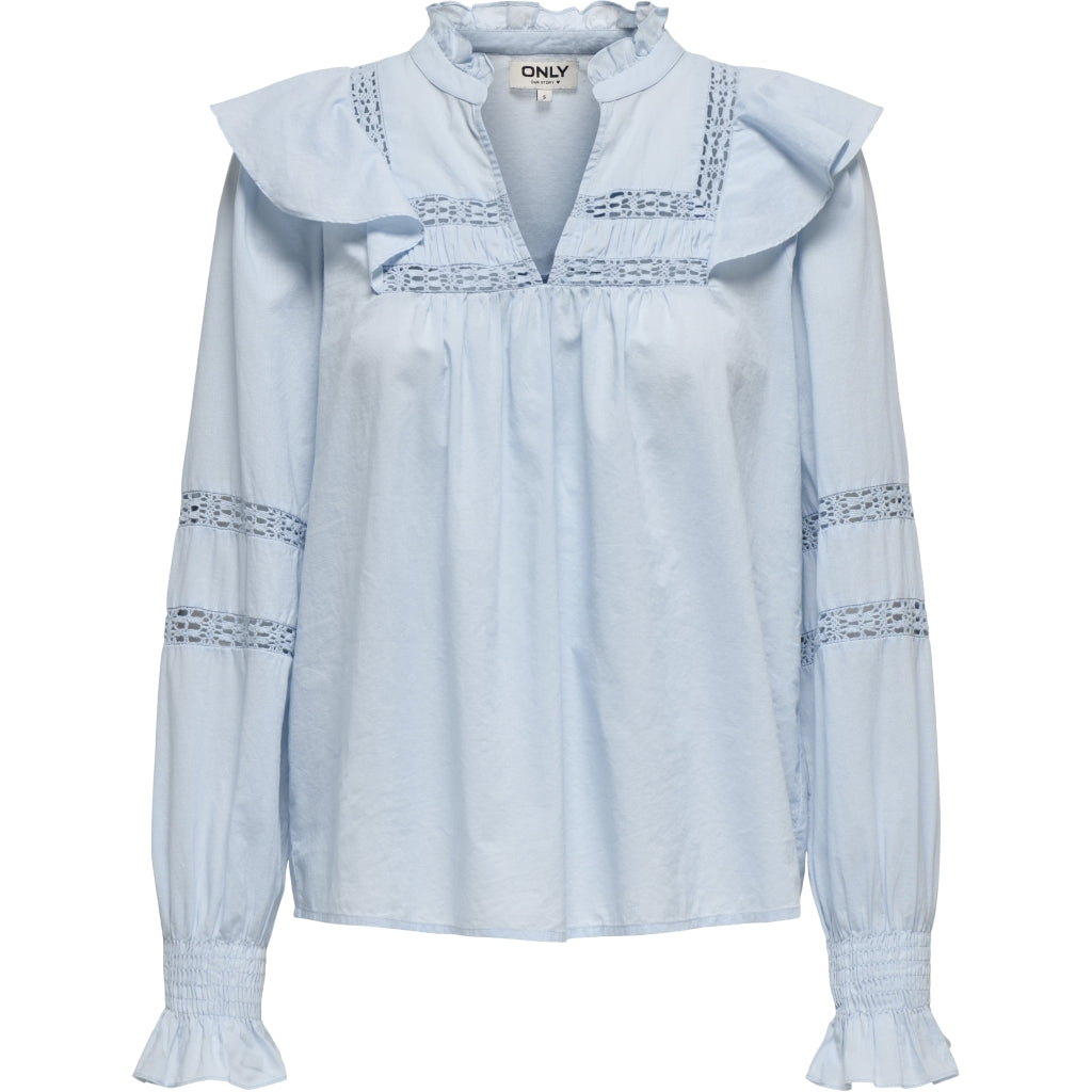 Dame Bluse Onljulia  Cashmere Blue fra Only hos Klædeskabet.dk 5715670203617