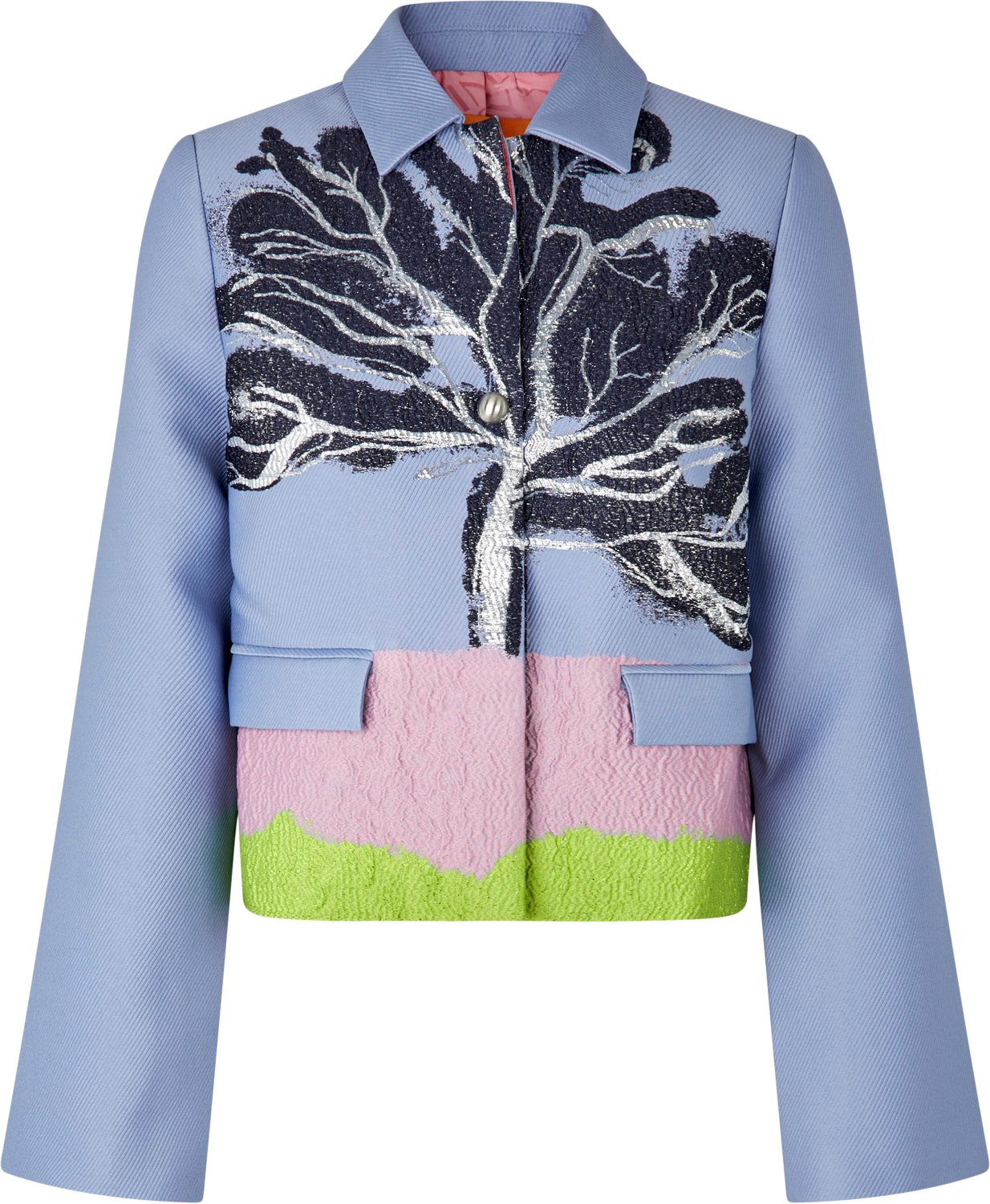 Boxy Straight Jacket, Woven Jacquard fra Stine Goya hos Magasin 5712811540693