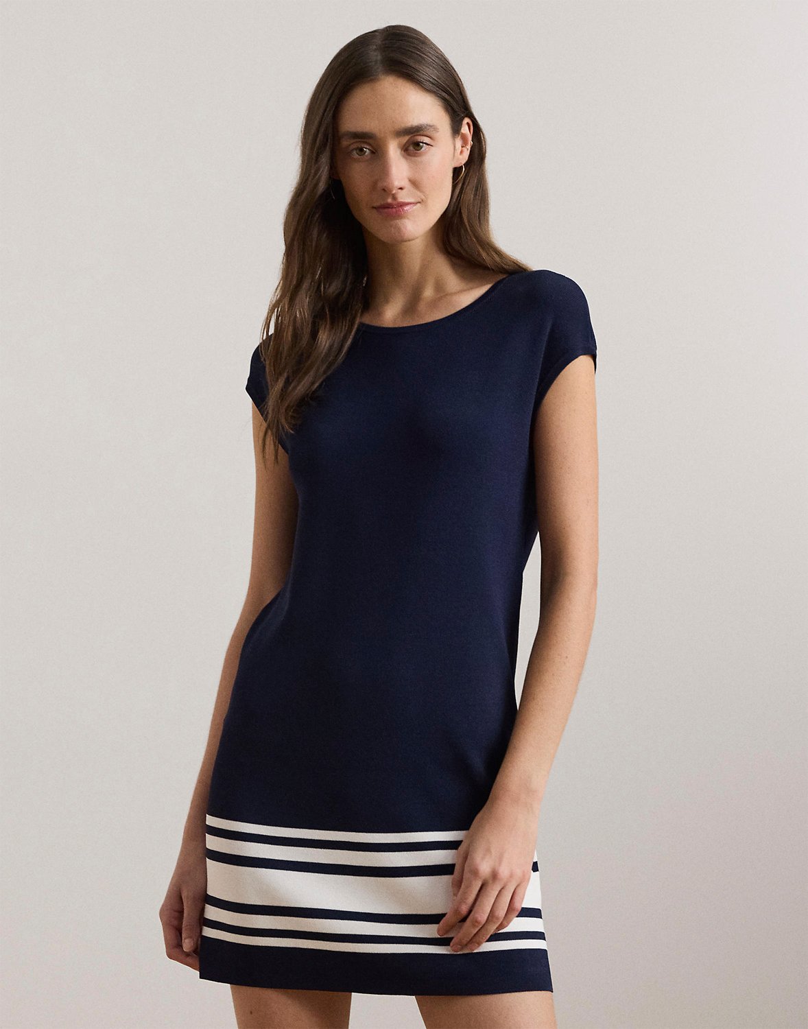 Matte Rayon Nylonss Dress fra Lauren Ralph Lauren hos Magasin 3616851939092