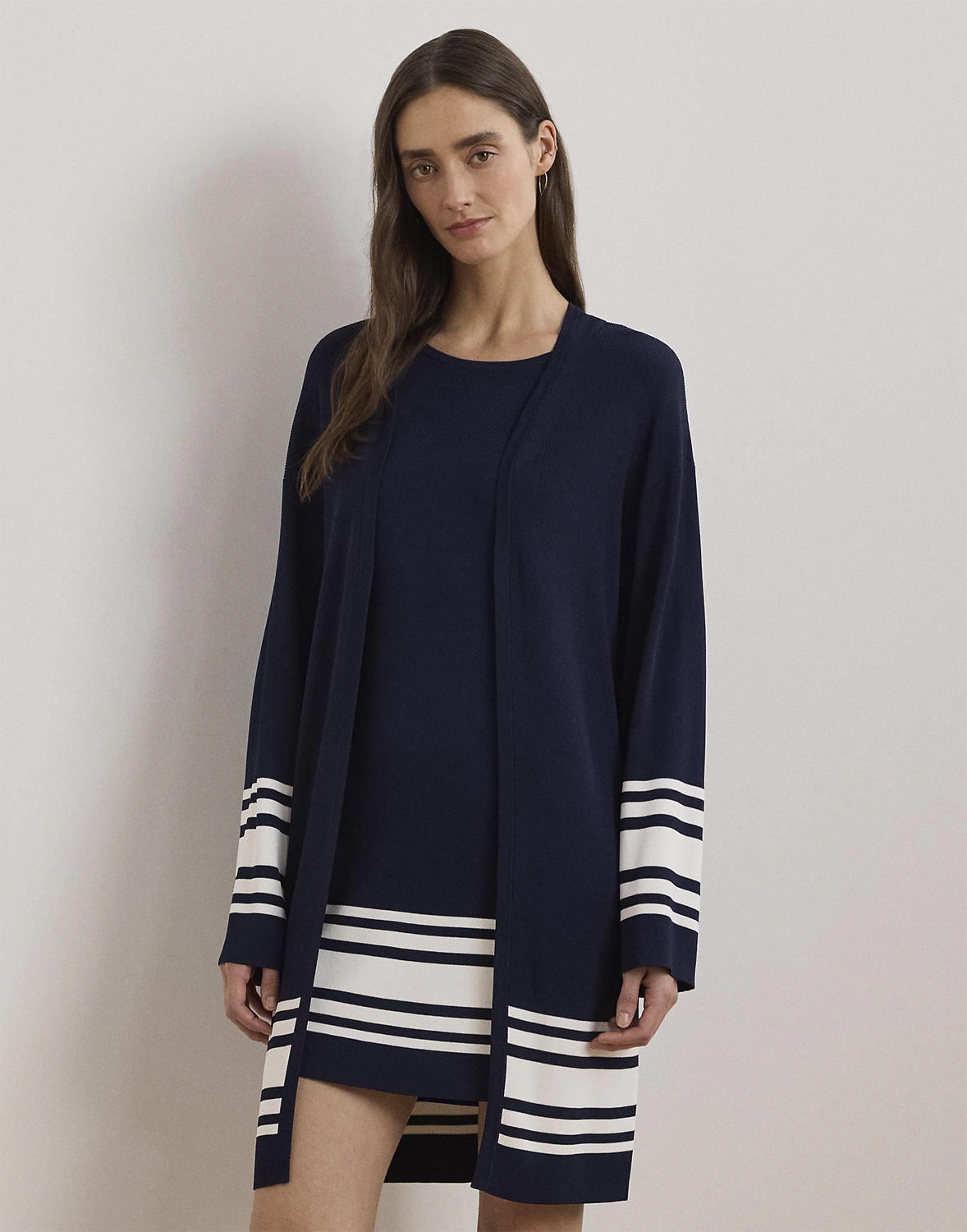 Matte Rayon Nylonls Cardigan fra Lauren Ralph Lauren hos Magasin 3616851981725