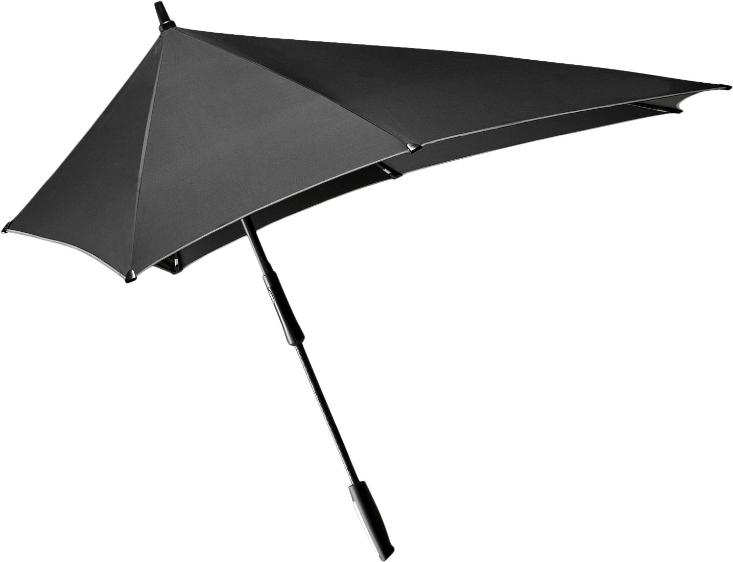 Stick Storm Umbrella Pure Black Reflective fra Senz hos Magasin 8712665024056