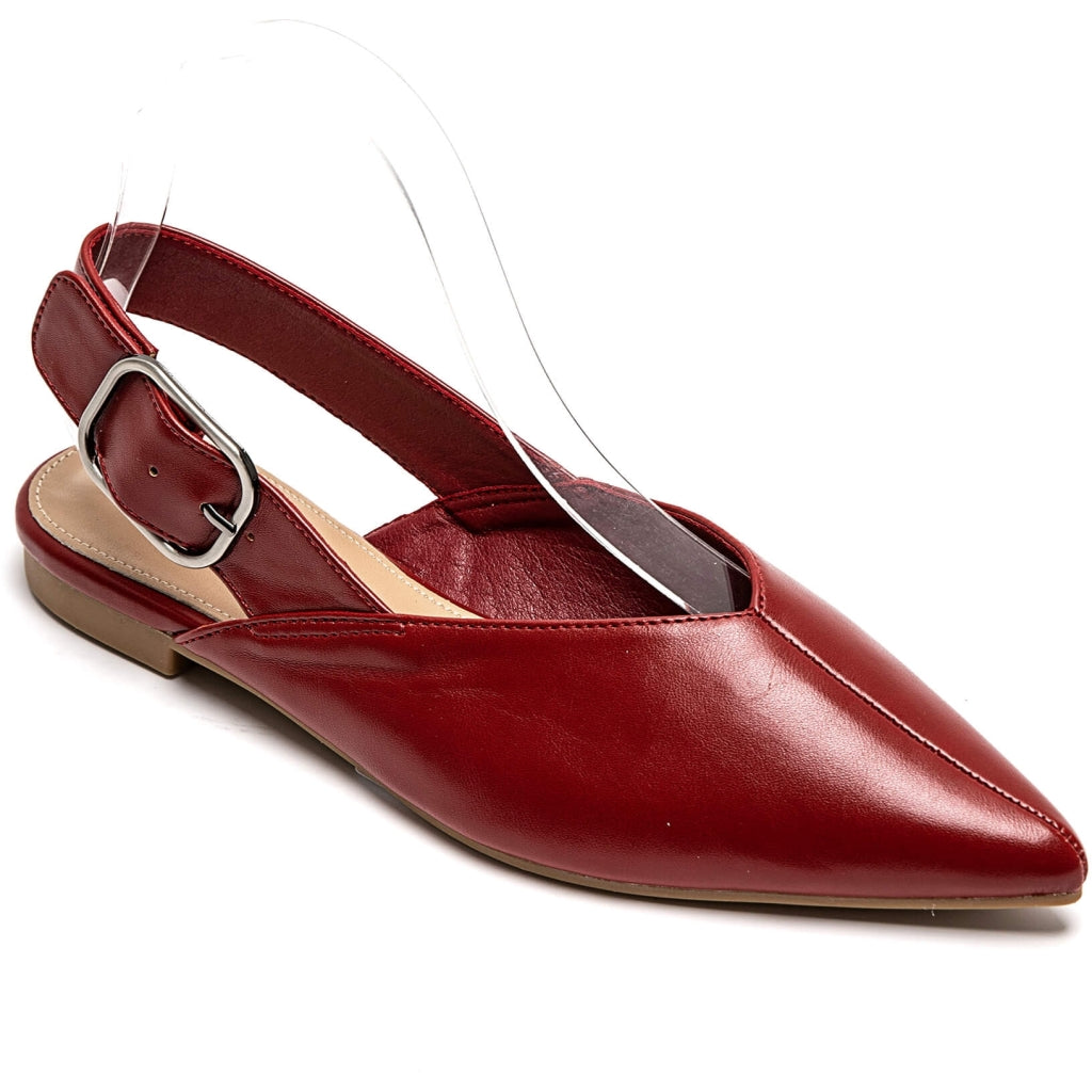 Amance Dame Slingback Ballerinaer  Red fra Shoes hos Klædeskabet.dk 5715406726564